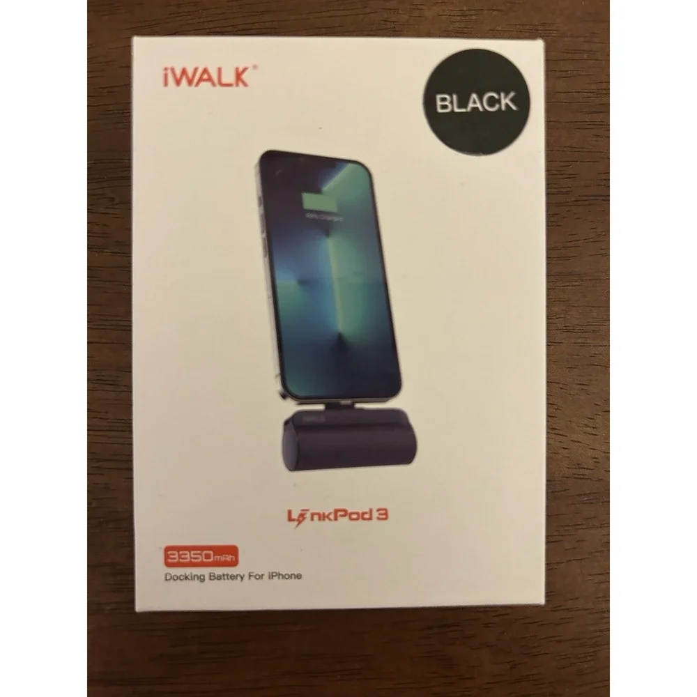 i Walk LinkPod 3 iPhone Portable Charger Fast Charging Black SEALED